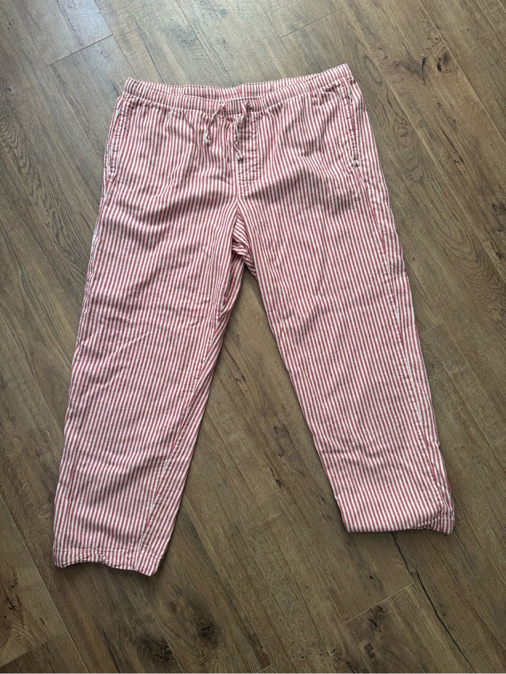 Gap Red and White Striped Easy Pants
